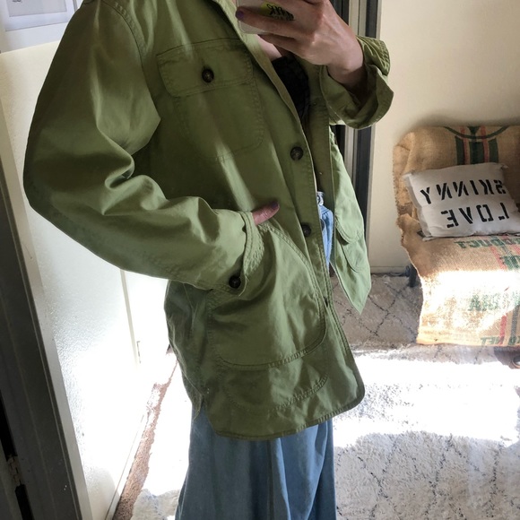 RARE Vintage LL bean lime green camping jacket - Picture 4 of 5